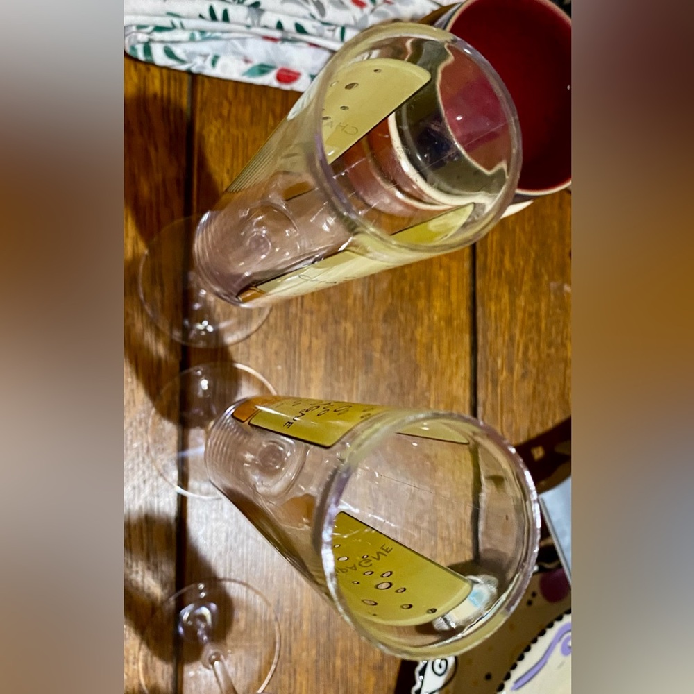 Champagne & Orange Juice Acrylic Champagne Flutes - Set of 4 - Picture 7 of 11